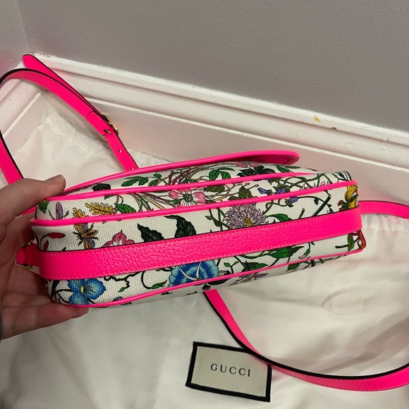 GUCCI canvas floral shoulder bag 550147 - Picture 11 of 16